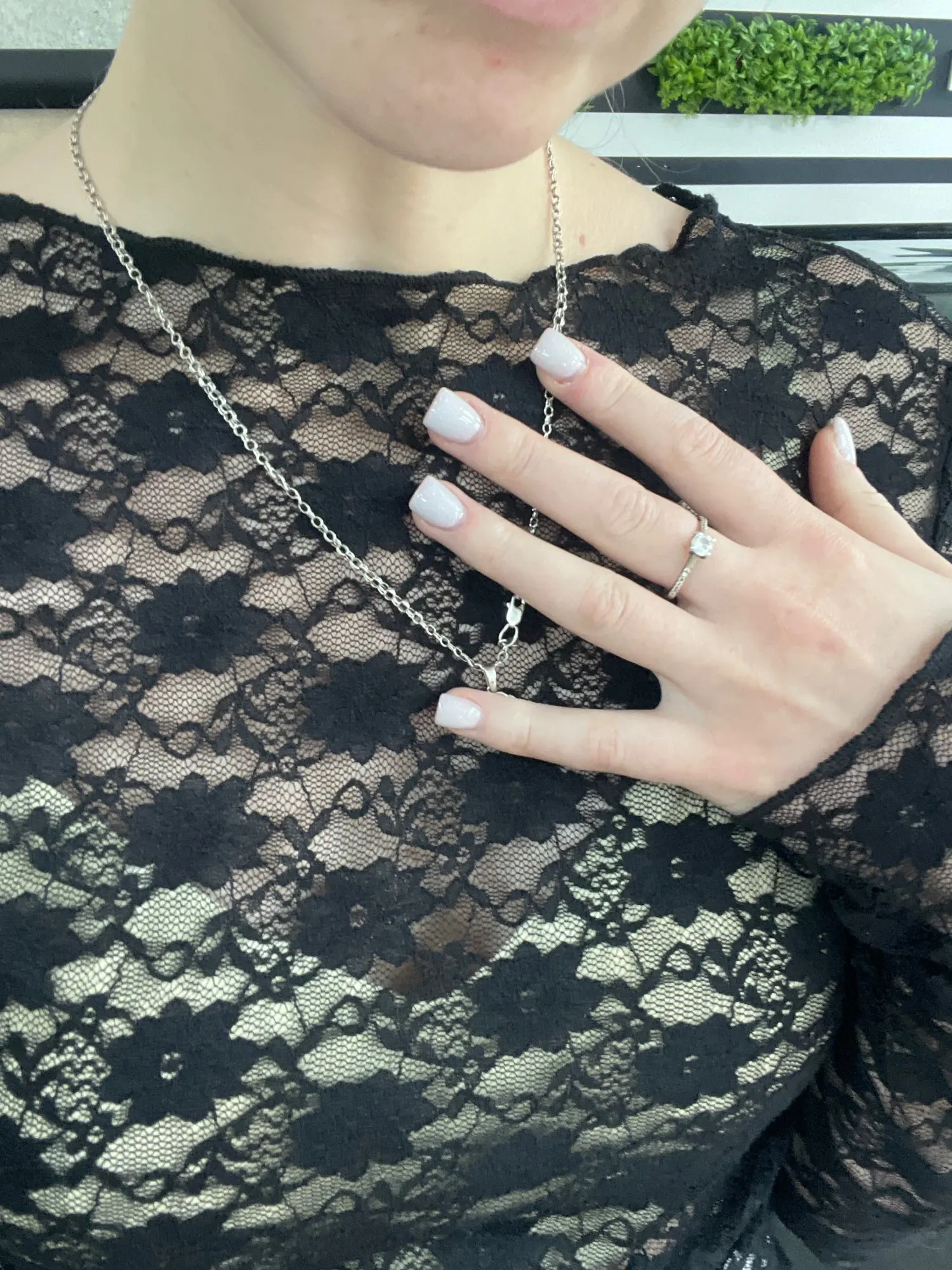 Lace-Trimmed Long Sleeve Crop Top for Unforgettable Nights photo review