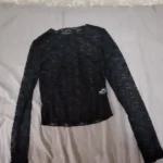 Lace-Trimmed Long Sleeve Crop Top for Unforgettable Nights photo review