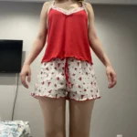 Lace-Trimmed Two-Piece Camisole & Shorts Sleep Set photo review