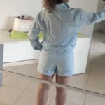 Trendy Button-Up Shirt & Shorts Combo - Perfect Summer Outfit photo review