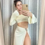 Bohemian Off-Shoulder High Split Beach Skirt Set for Women photo review