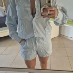 Trendy Button-Up Shirt & Shorts Combo - Perfect Summer Outfit photo review