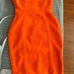 Stunning Orange Bodycon Dress for Unforgettable Nights Out photo review