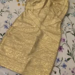 Glamorous Gold High Waist Mini Bodycon Dress for Parties photo review