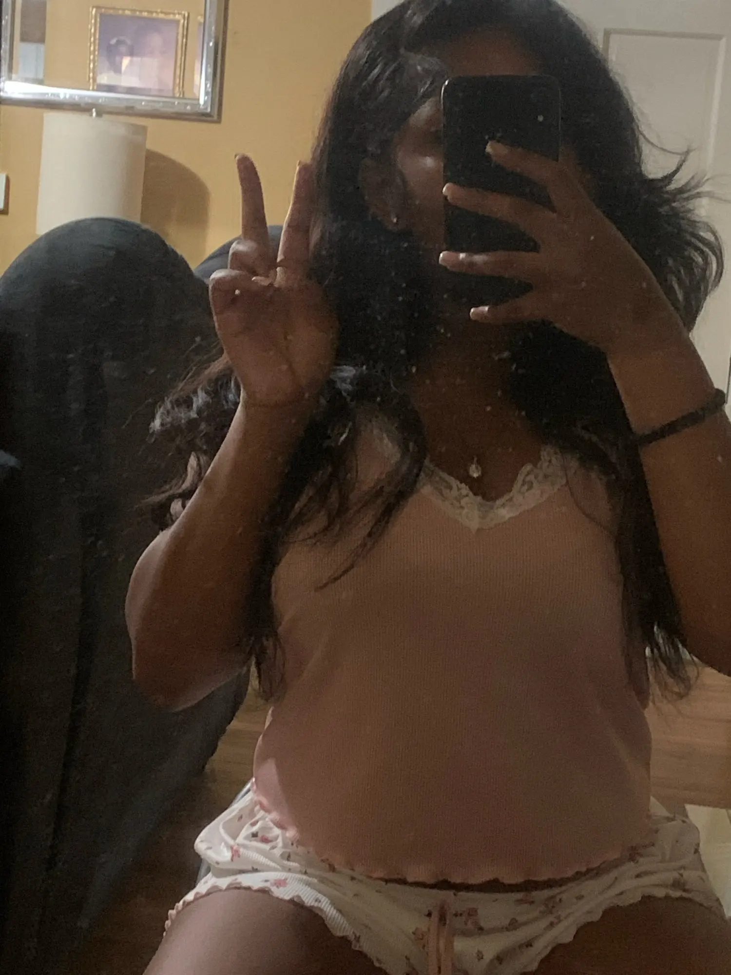 Lace-Trimmed Two-Piece Camisole & Shorts Sleep Set photo review
