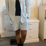 Trendy Button-Up Shirt & Shorts Combo - Perfect Summer Outfit photo review