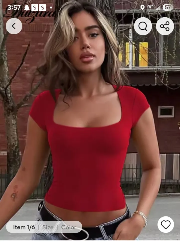 Stylish U-Neck Tee for Effortless Everyday Fashion photo review