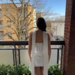 Luxurious Satin Corset Dress Strapless Asymmetrical Scarf photo review