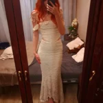 Elegant Women's Lace-Up Maxi Skirt Set Wedding Guest photo review