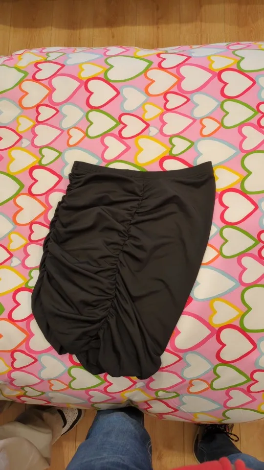 Elegant Ruched Bodycon Mini Skirt Women Solid Casual Clubwear photo review