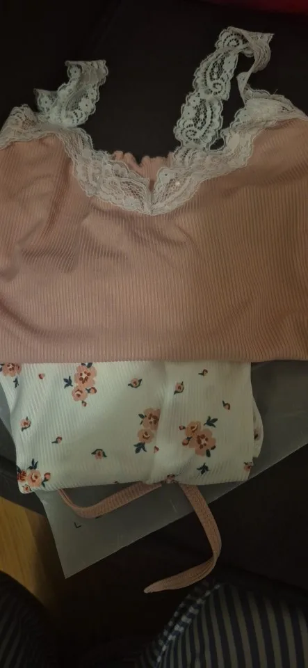 Lace-Trimmed Two-Piece Camisole & Shorts Sleep Set photo review