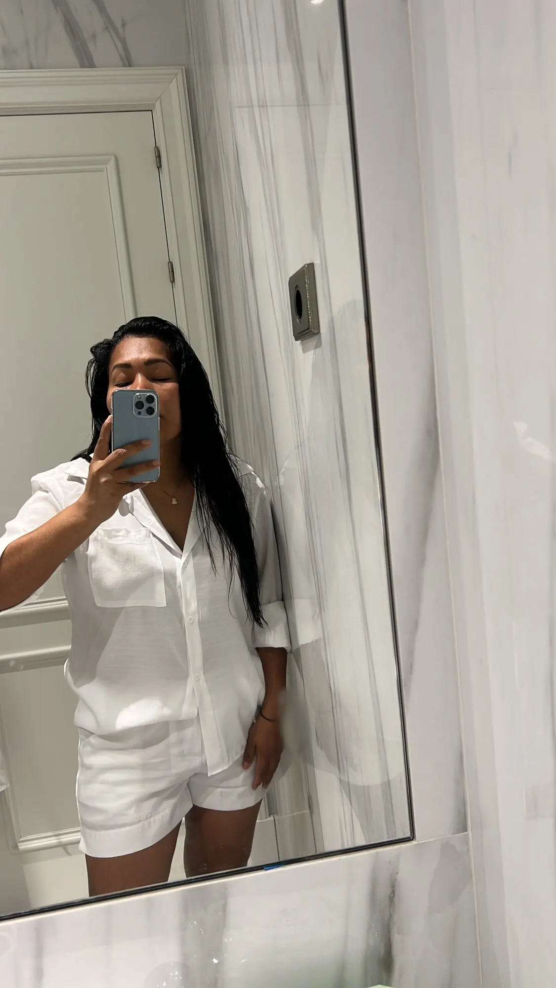 Trendy Button-Up Shirt & Shorts Combo - Perfect Summer Outfit photo review