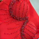 Beaded Spaghetti Strap Bandage Dress Ankle-Length photo review