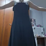 Summer Grey Backless Maxi Dress with Stretch Fit & Strapless Neckline photo review
