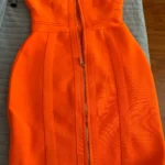 Stunning Orange Bodycon Dress for Unforgettable Nights Out photo review