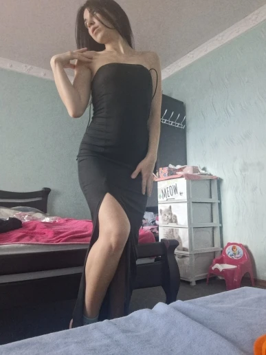 Elegant Off-Shoulder Split Dress Y2 K Bodycon Summer Party Wear photo review