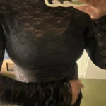 Lace-Trimmed Long Sleeve Crop Top for Unforgettable Nights photo review