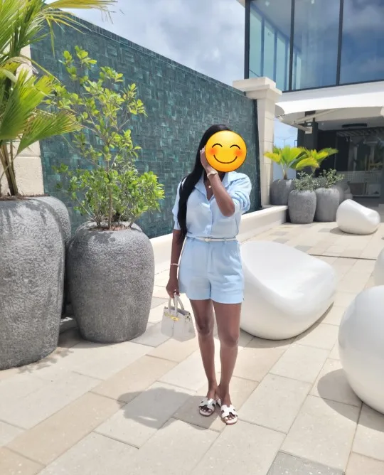 Trendy Button-Up Shirt & Shorts Combo - Perfect Summer Outfit photo review