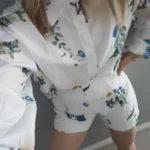 Effortless Office Summer Set: Printed Shirt & High Waist Shorts photo review