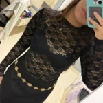 Lace-Trimmed Long Sleeve Crop Top for Unforgettable Nights photo review