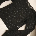 Lace-Trimmed Long Sleeve Crop Top for Unforgettable Nights photo review