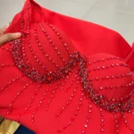 Beaded Spaghetti Strap Bandage Dress Ankle-Length photo review