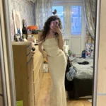 Elegant Women's Lace-Up Maxi Skirt Set Wedding Guest photo review