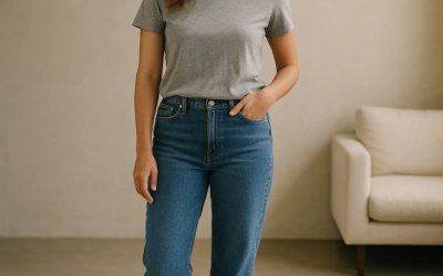 casual t shirts for women crew neck outfit inspiration