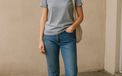 casual t shirts for women crew neck outfit inspiration