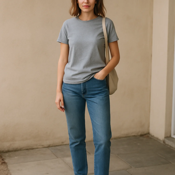 casual t shirts for women crew neck outfit inspiration