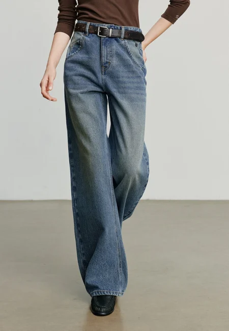 TOYOUTH Women Pants Winter NewAsymmetric Side Seam Deconstructed Split Non Fading Banana Sickle Trousers