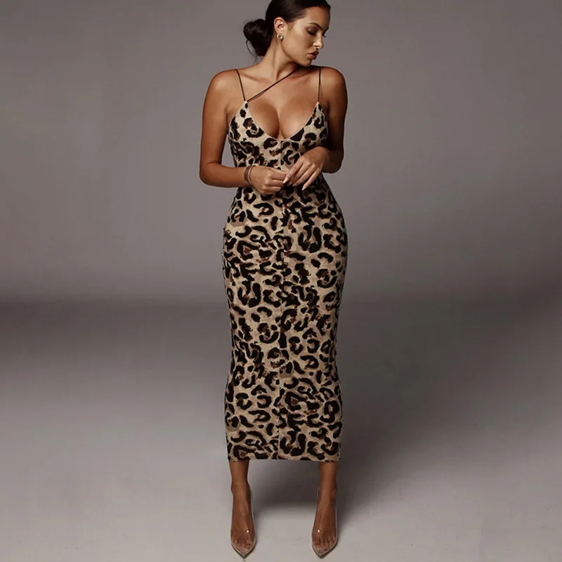 kf-S3117db98739547e78c0534e42cf6776cB Leopard Print Sleeveless Dress for Effortless Summer Style
