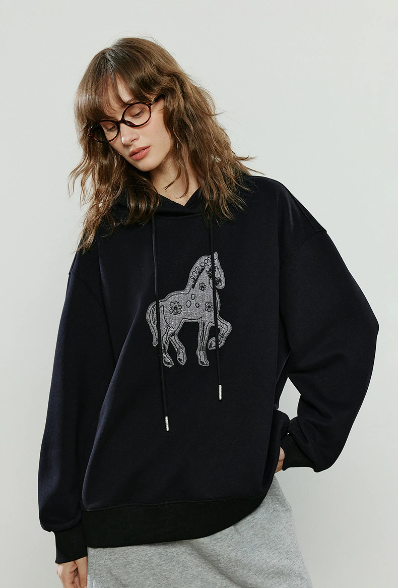 Kf-S36F82A88Bb4E486Aa7D5Db1E1Ab5D136Z Toyouth Women Hoodies Winter New Loose Crew Neck Warm Applique Embroidery Tops