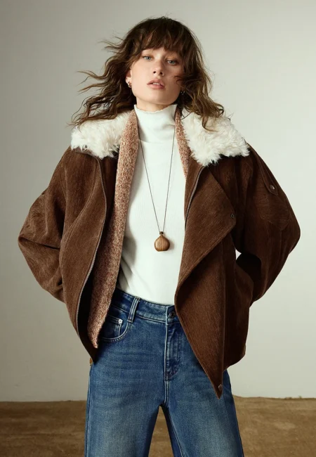 TOYOUTH Women Cotton Padded Coats Winter New Retro Chenille Nomadic Style Warm Plush Collar Jacket Coats