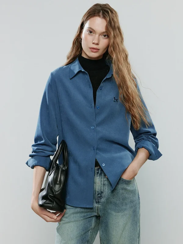 TOYOUTH Women Shirts Winter New Brushed Warm Trojan Embroidery Retro Inner Wear Base Layer Tops