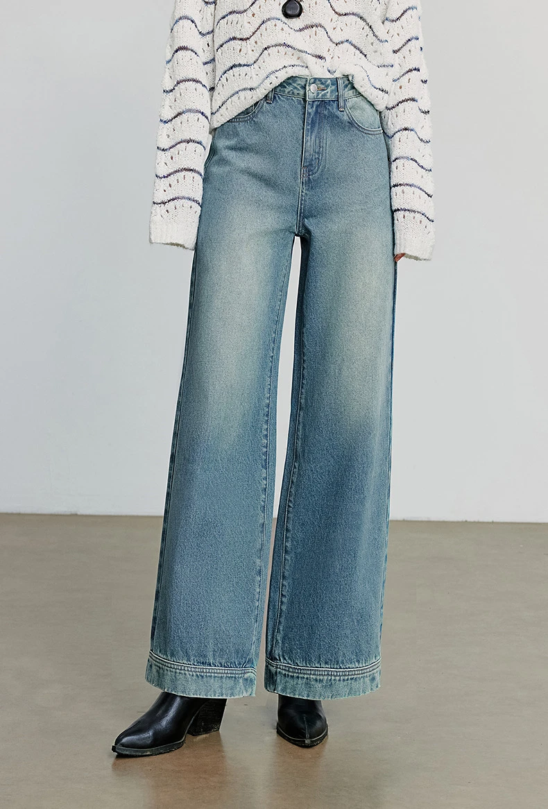 kf-Sb124ee76e2374efea4d027de372aaba5z TOYOUTH Women Denim Jeans Autumn New Retro Streetwear Mid Waist Wide Leg Long Pants