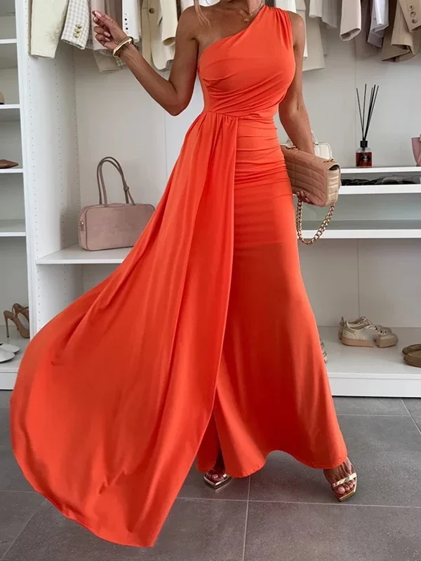 Moopsi 5 Irregular Hem Elegant Sleeveless Evening Dress For Women