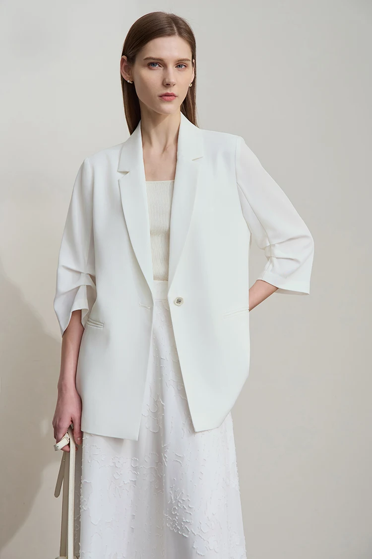 kf-Sde4490a9541047b7a85f962d160e274fg Amii Minimalist Women's Blazer Mujer Autumn New Solid Loose Seven quarter Sleeve Lapel Button Commuter Suit Jacket 12512019