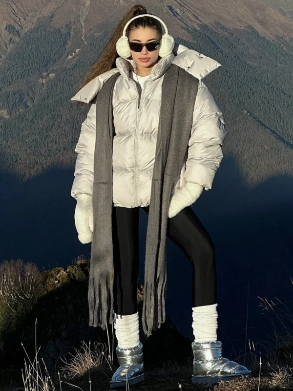 FairyShely Female Belt Pocket Brown Down Cotton Coat 2026 Women Casual Long Sleeve Jacket Winter Lady Zipper Warm Thick Outwear