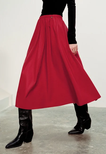 TOYOUTH Women Skirts 2026 Spring New Basic Design Elegant Korean Style Versatile Midi Length Maxi Length