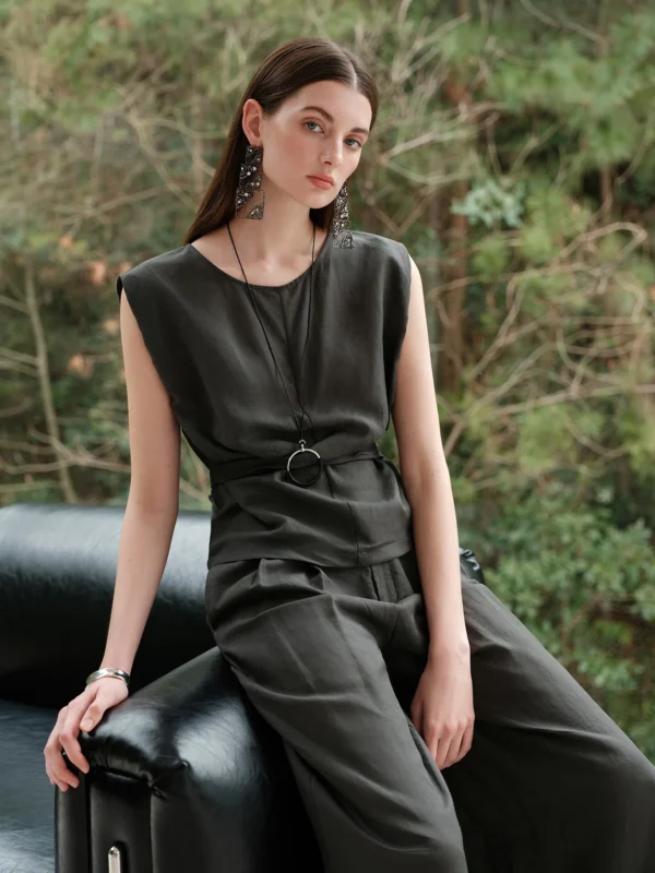 Romy Linen Lyocell Two-Piece Set for Effortless Style