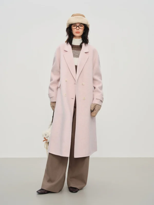 Warm Pure Wool Double-Breasted Trench Coat in Classic Colours
