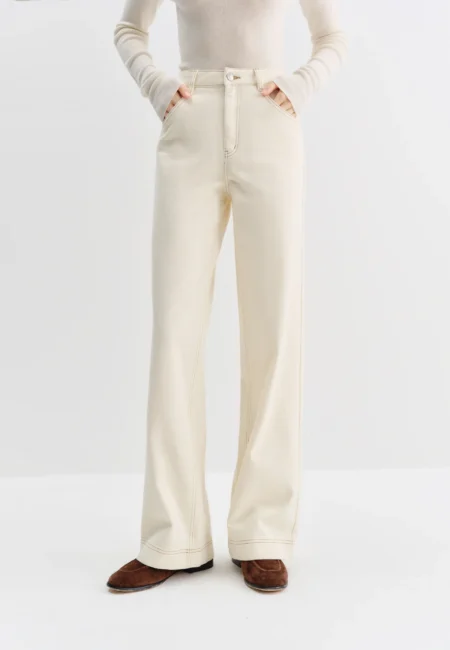 Straight High Waist Jeans for Women Winter Solid Simple All match New Long and Short Versatile Pants Korean Style