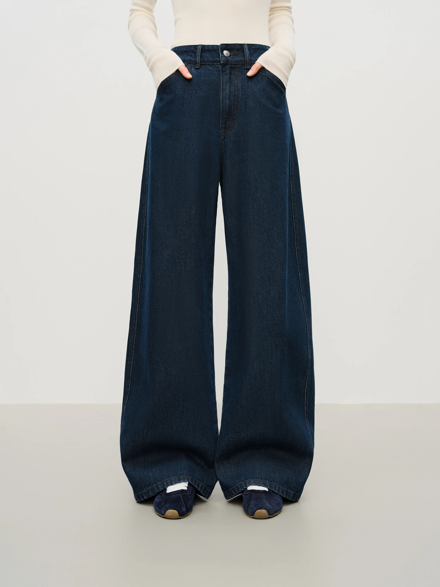 kf-S5e2862f0bb28411084f2aae3fc7b6175w Casual Commuting Versatile Loose Fit Scimitar Jeans Women Cotton Winter New Straight All match Denim Blue