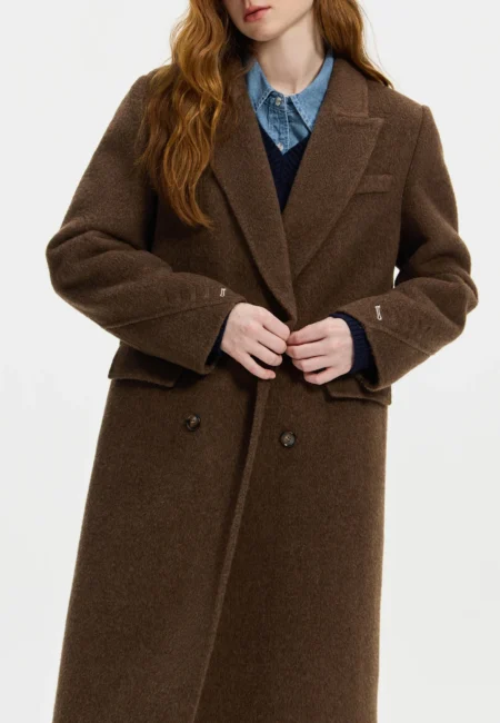Milla Suit style Tailoring Double faced Chic Woolen Coat For Women Winter New Design Casual Wool Female Coat 24FS14215
