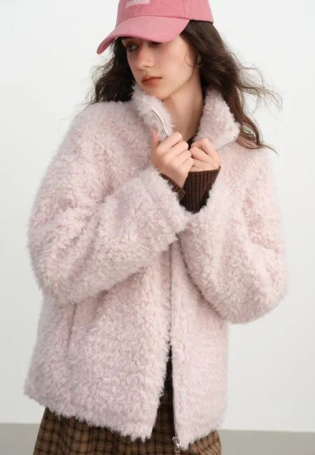Alyssa Faux Fur Stand Collar Jacket