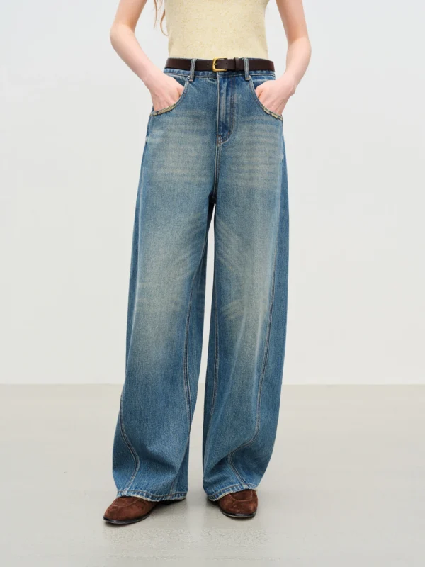 Retro Loose Flare Jeans with High Waist