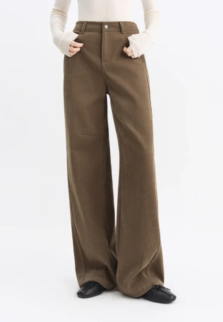 Sanded Narrow Straight Leg Jeans for Women Fall Winter New Arrival Retro Relaxed ming Pants Floor Lenghth Pants