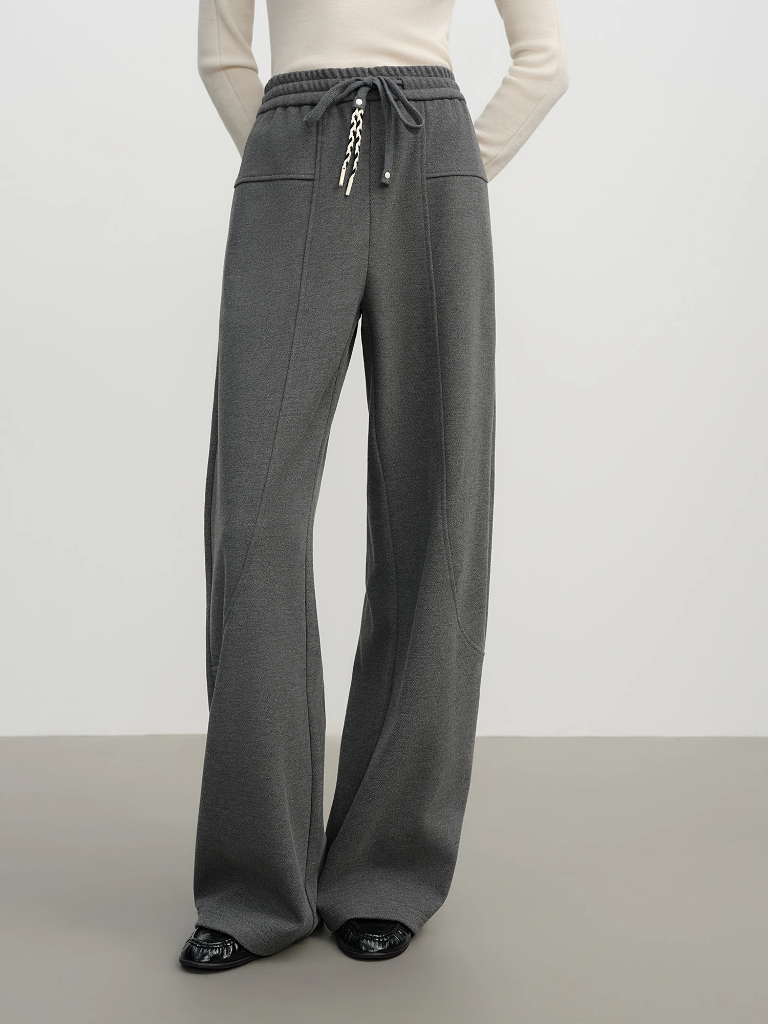 kf-Sdbd9209e8e984c2abb34fdada8a8a5a6I Women's Wool Blend Knitted Casual Curved Knife Style Pants for Autumn Winter New with Relaxed Draping Fit Pants