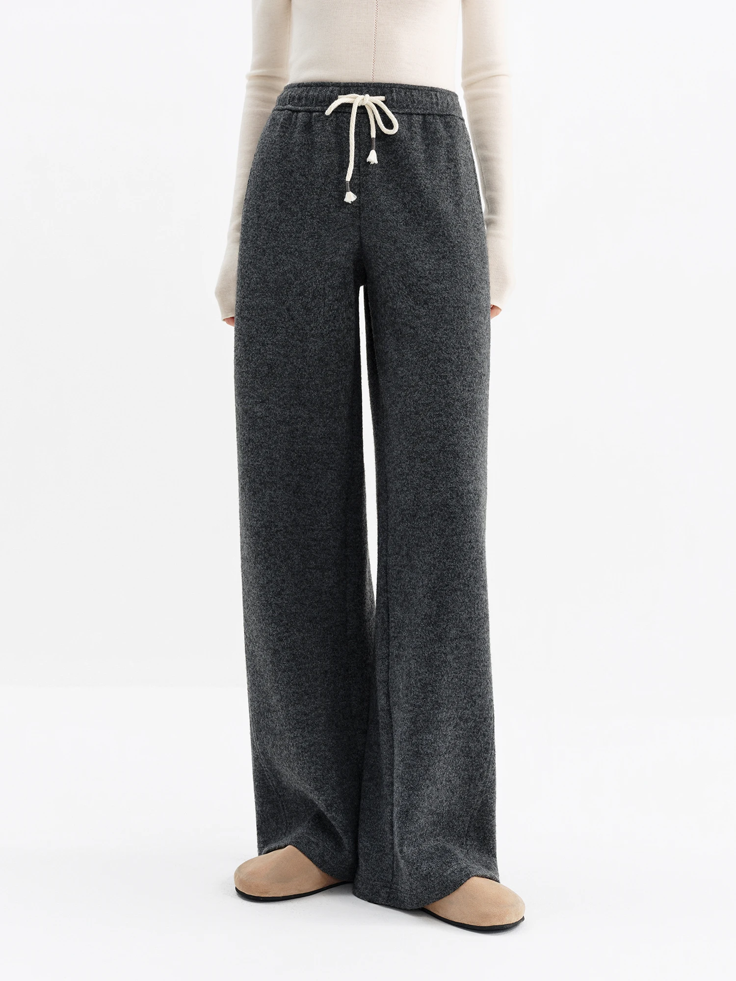 kf-Sdeceedddf4a845f482598afba8e80c02a Winter Women's Wool Blend Straight Wide Leg Pants Flattering Versatile Casual Trousers for Daily and Office Wear